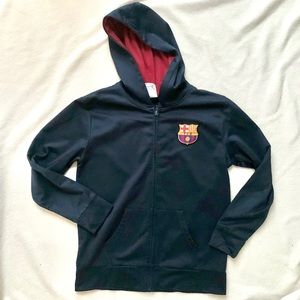 FCBarcelona boys full zip up hoodie